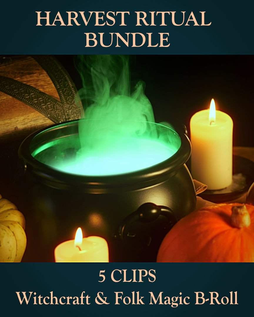 Cinematic Harvest Ritual Bundle | 5 Clips | Witchcraft & Folk Magic B-Roll product image (1)
