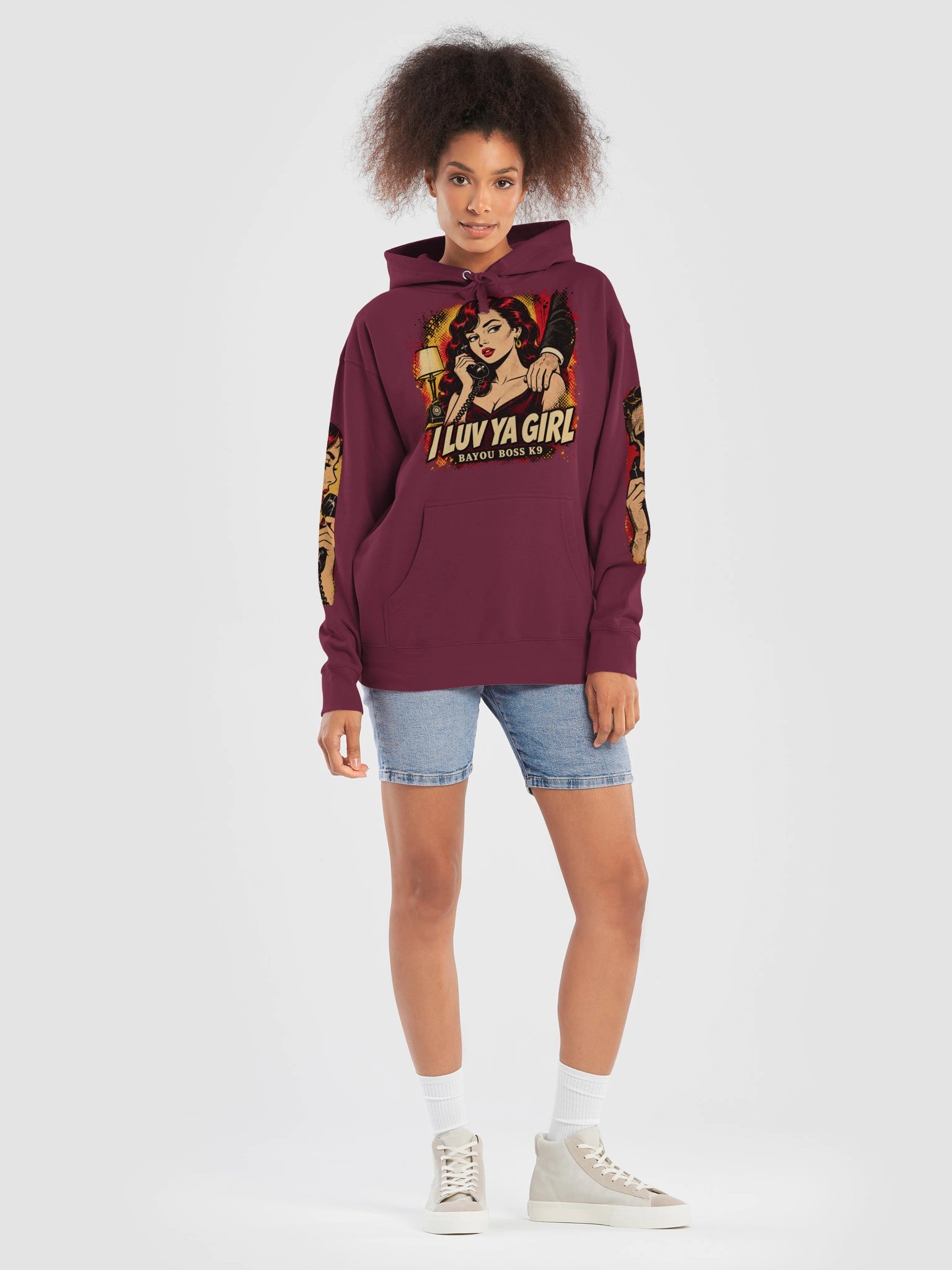 I Luv Ya Girl Vintage Romance Comic Hoodie product image (47)
