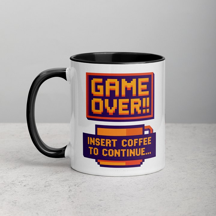 Game Over Insert Coffee to Continue Mug | Retro Gamer Coffee Mug | Funny Gaming Gift for Gamers product image (7)