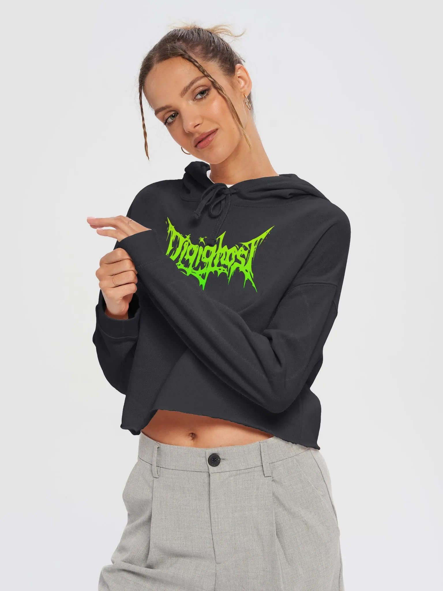 Coffin Cozy X Digighost Slime Metal Crop Hoodie product image (1)