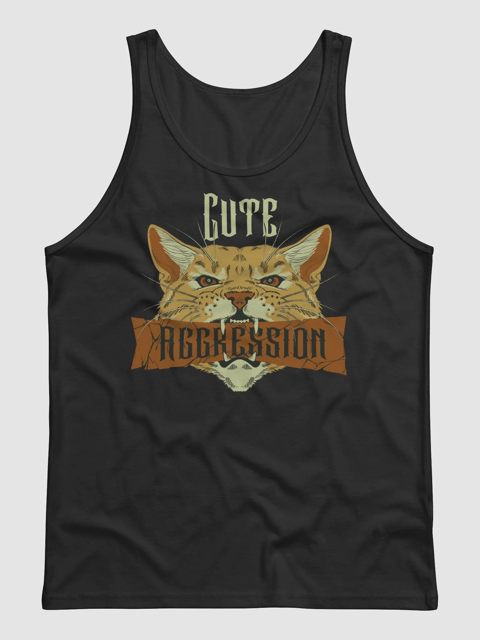Cute Aggression 'Cat3' Tank (Black) product image (1)