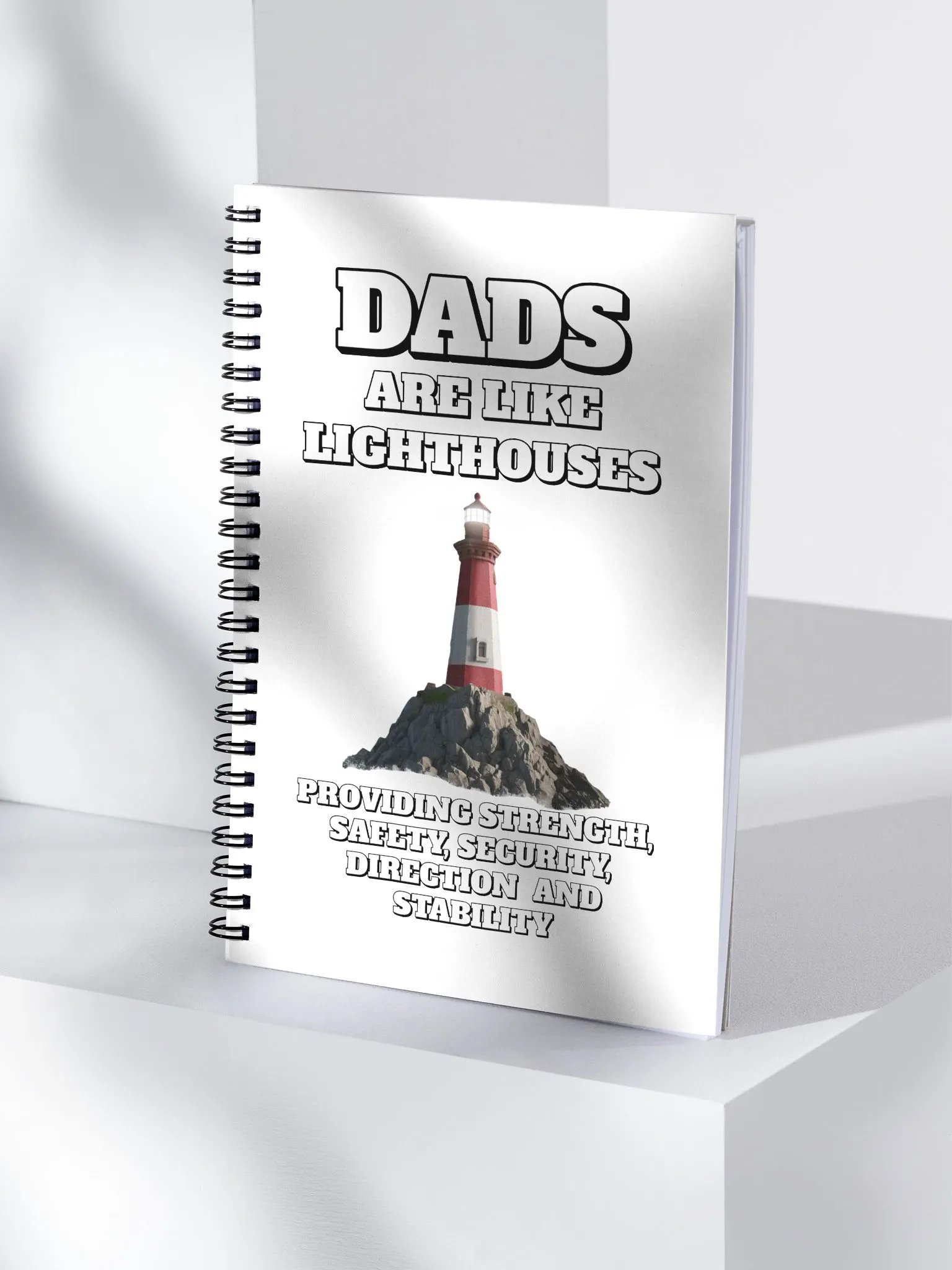 Dads Are Like Lighthouses Inspirational Spiral Notebook product image (4)