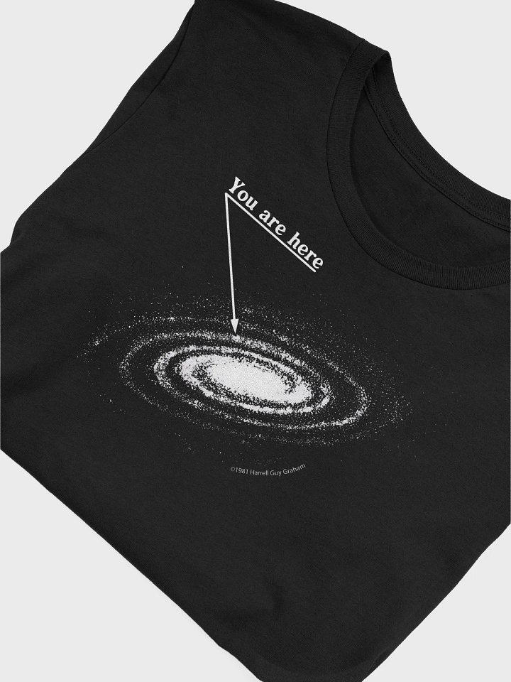 You are here: Milky Way galaxy map — Short-Sleeve Unisex T-Shirt, space t-shirt, star map product image (2)
