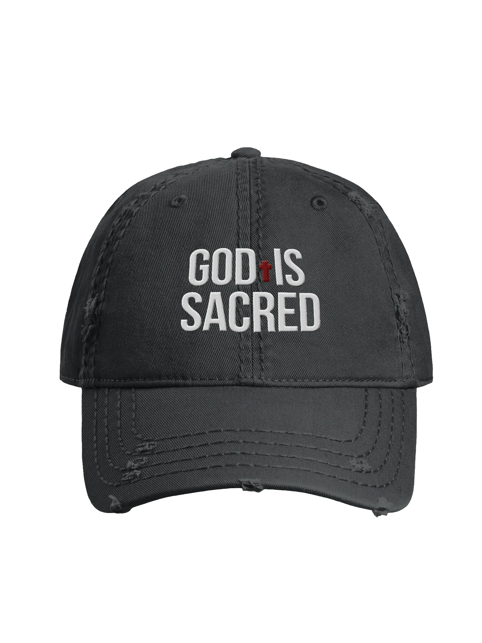 God Is Sacred - Distressed Dad Hat (Dark) product image (1)