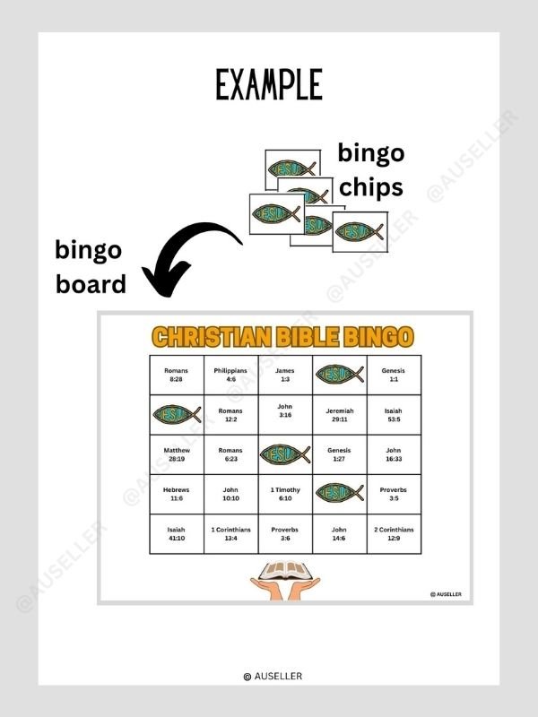 Printable Christian Bible Bingo Game Set product image (4)