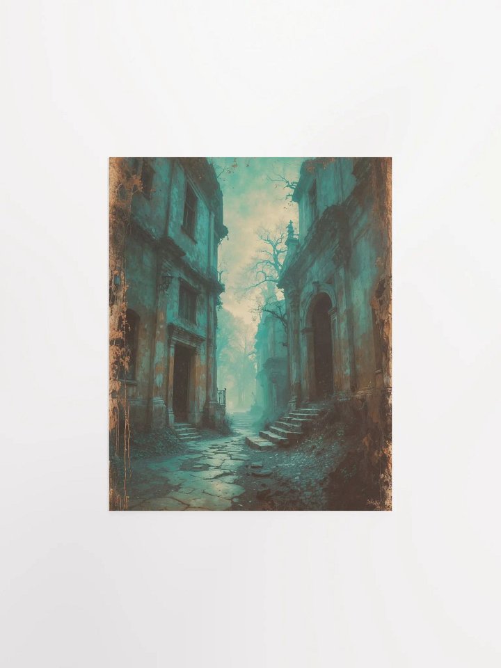 Misty Cobblestone Lane Poster product image (3)