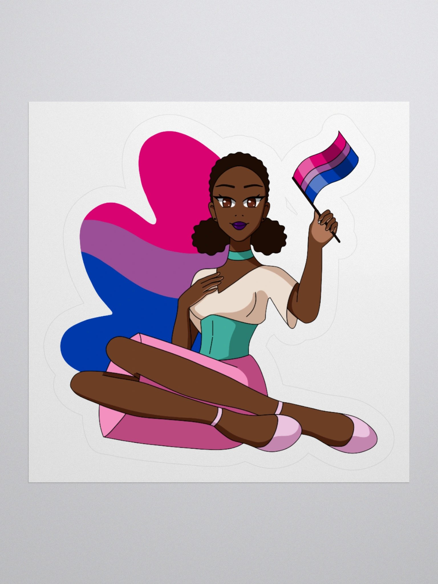Luna Pride Sticker 3" x 3" product image (1)