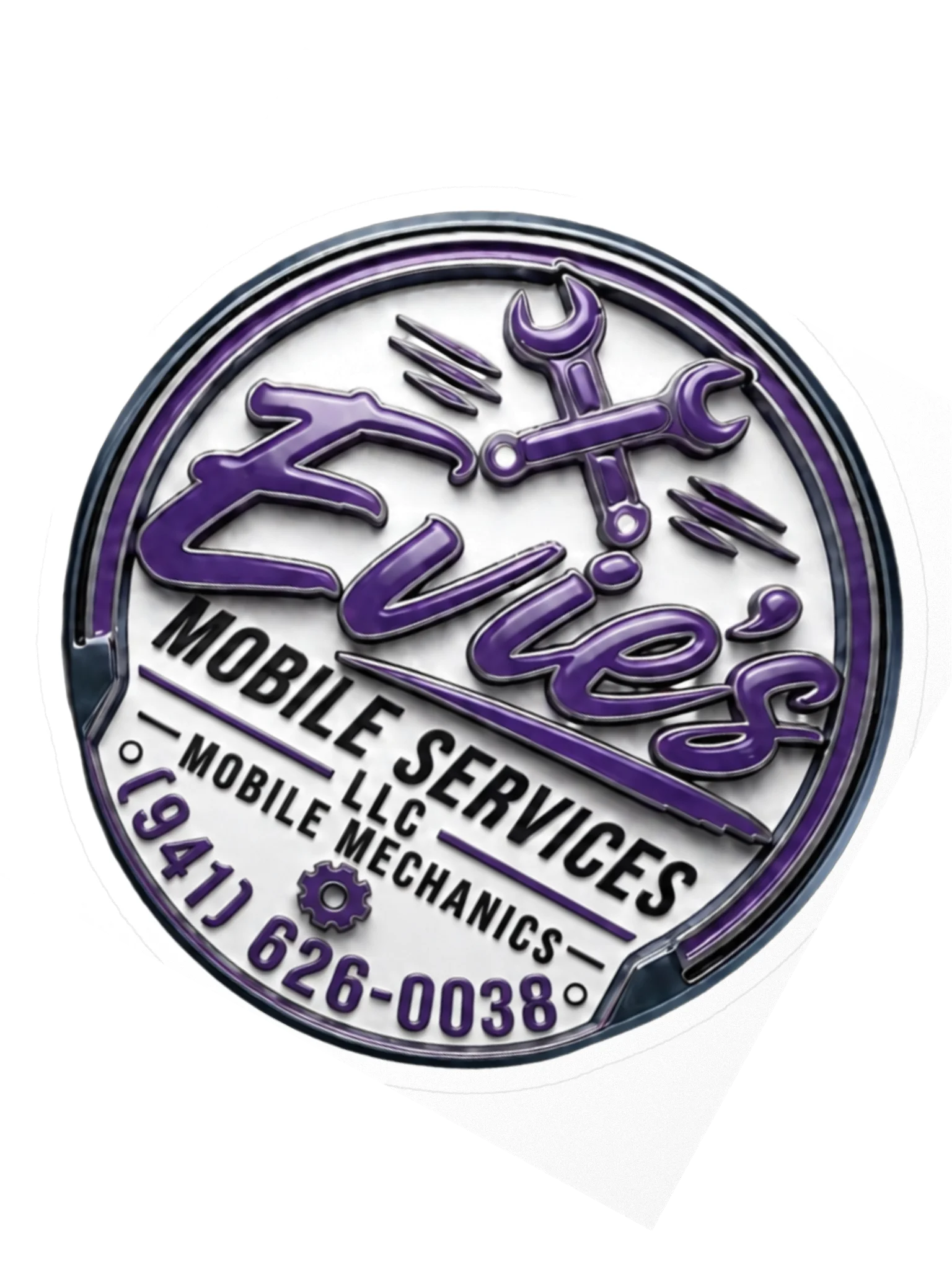 Evie’s Mobile Mechanics Logo Kiss Cut Sticker product image (2)