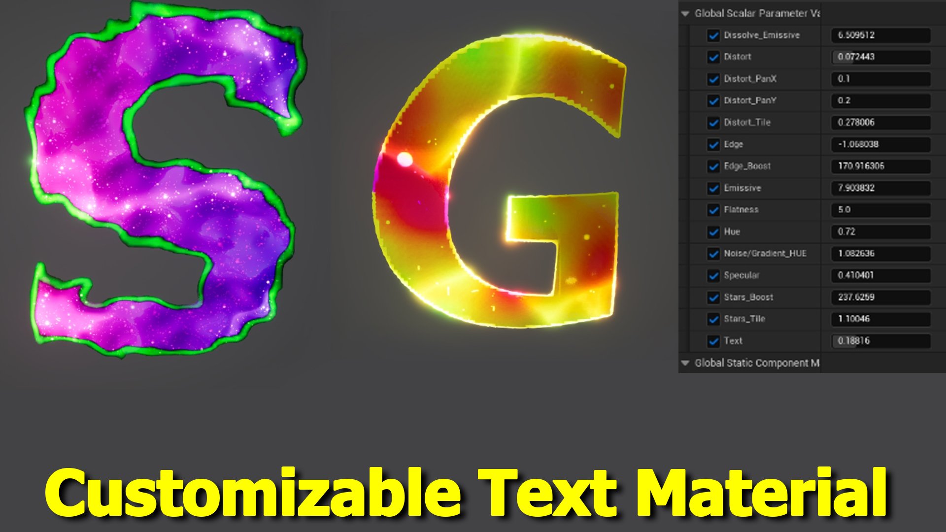 Customizable Text Material in Unreal Engine 5 product image (1)