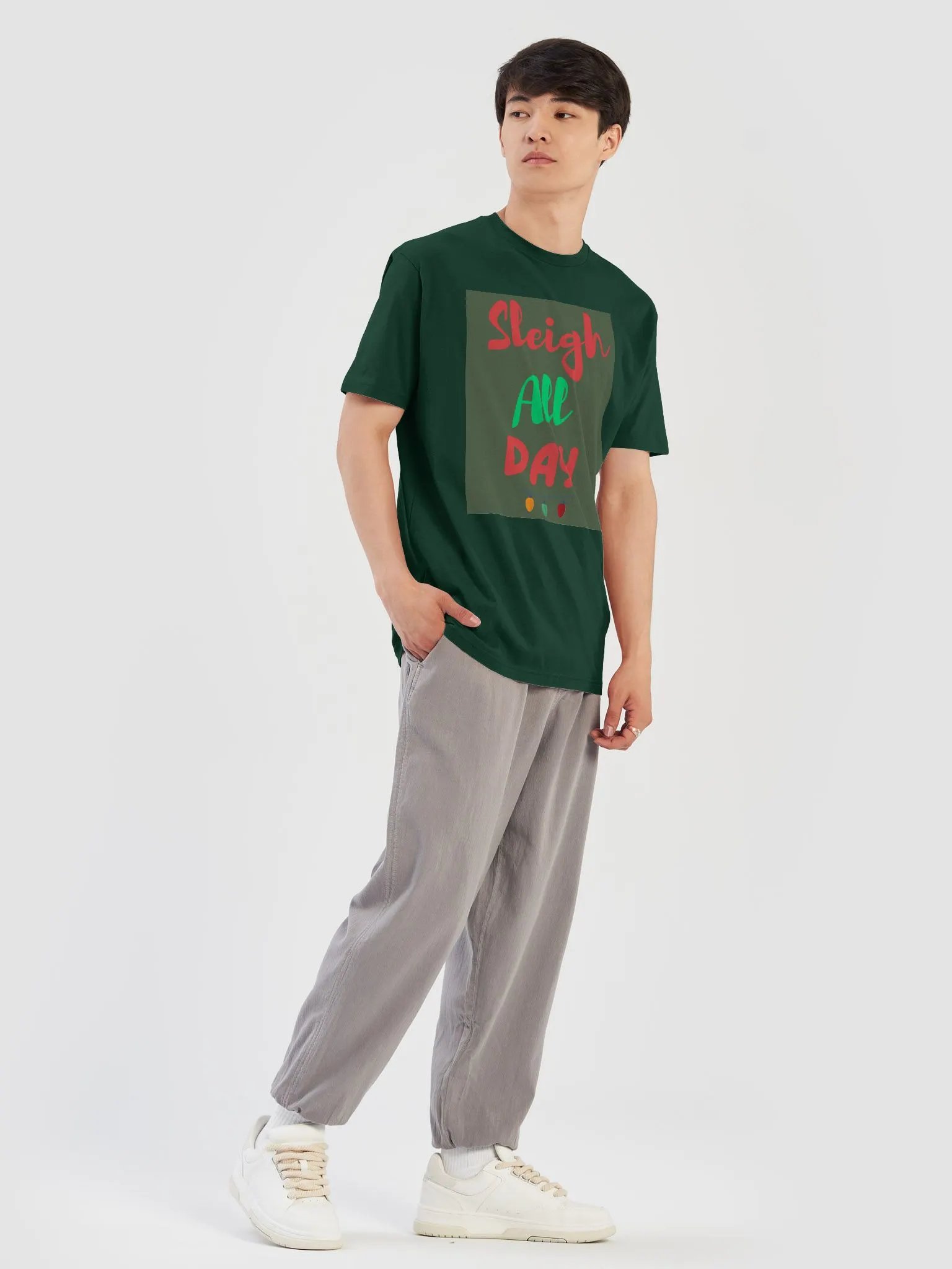 CHRISTMAS FUNNY TEES 4U FOR MEN - “Sleigh All Day.” product image (7)