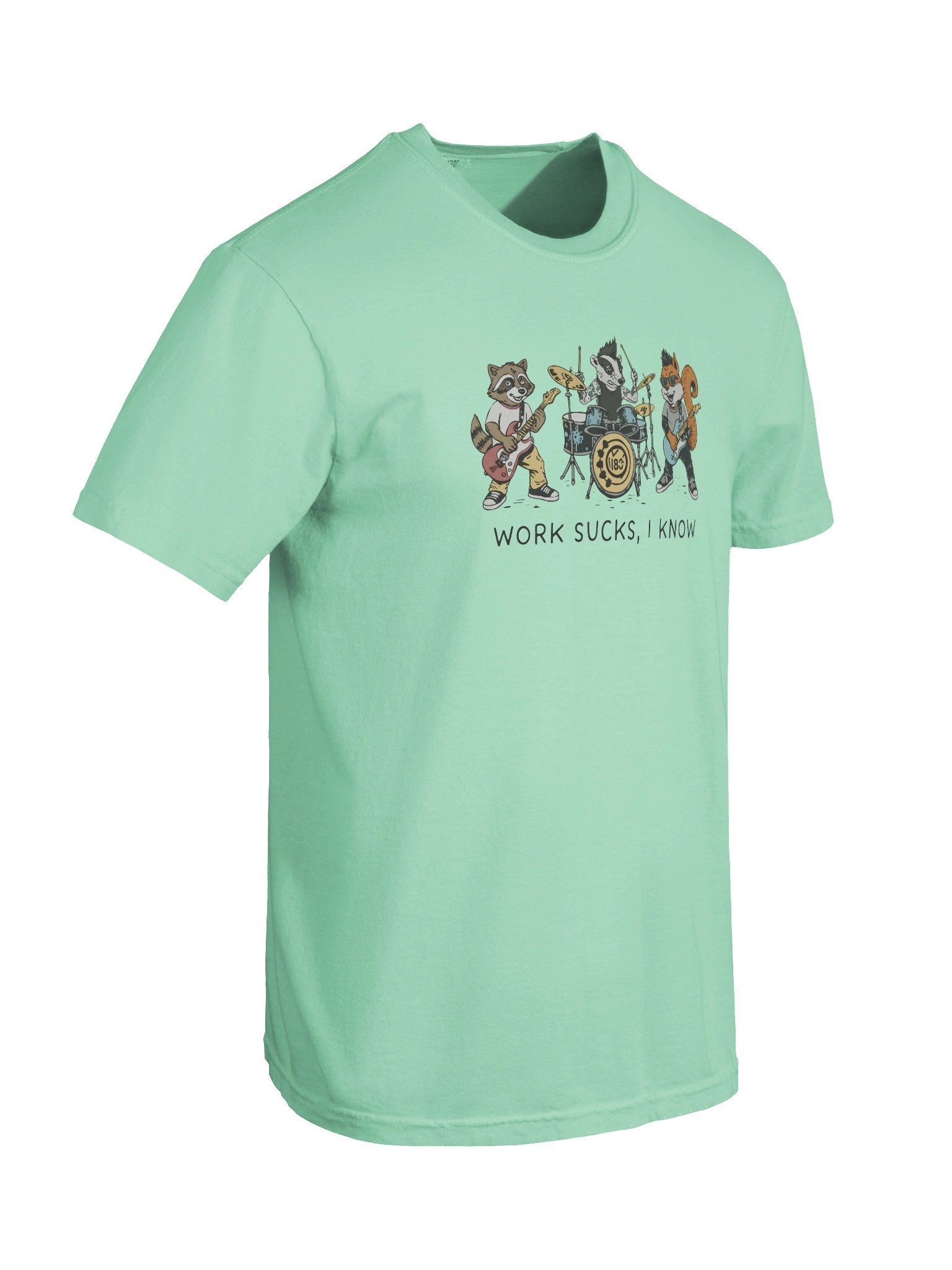 "Work Sucks, I Know" Retro Animal Rock Band Comfort Colors Graphic Tee product image (4)