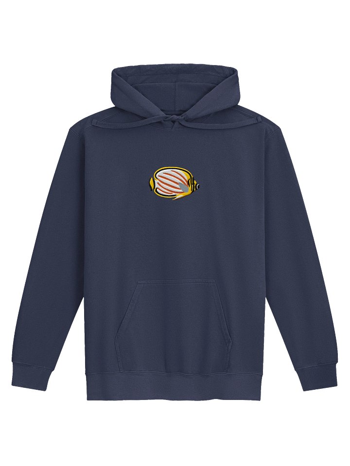 Ornate Butterflyfish Embroidered Hoodie | Saltwater Reef Aquarium Fish & Ocean Lover Apparel product image (2)