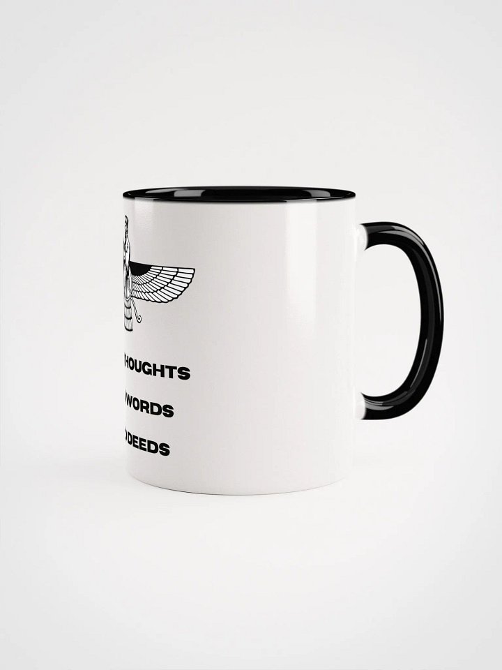 Faravahar Persian Design Mug Good Thoughts Good Words Good Deeds product image (1)