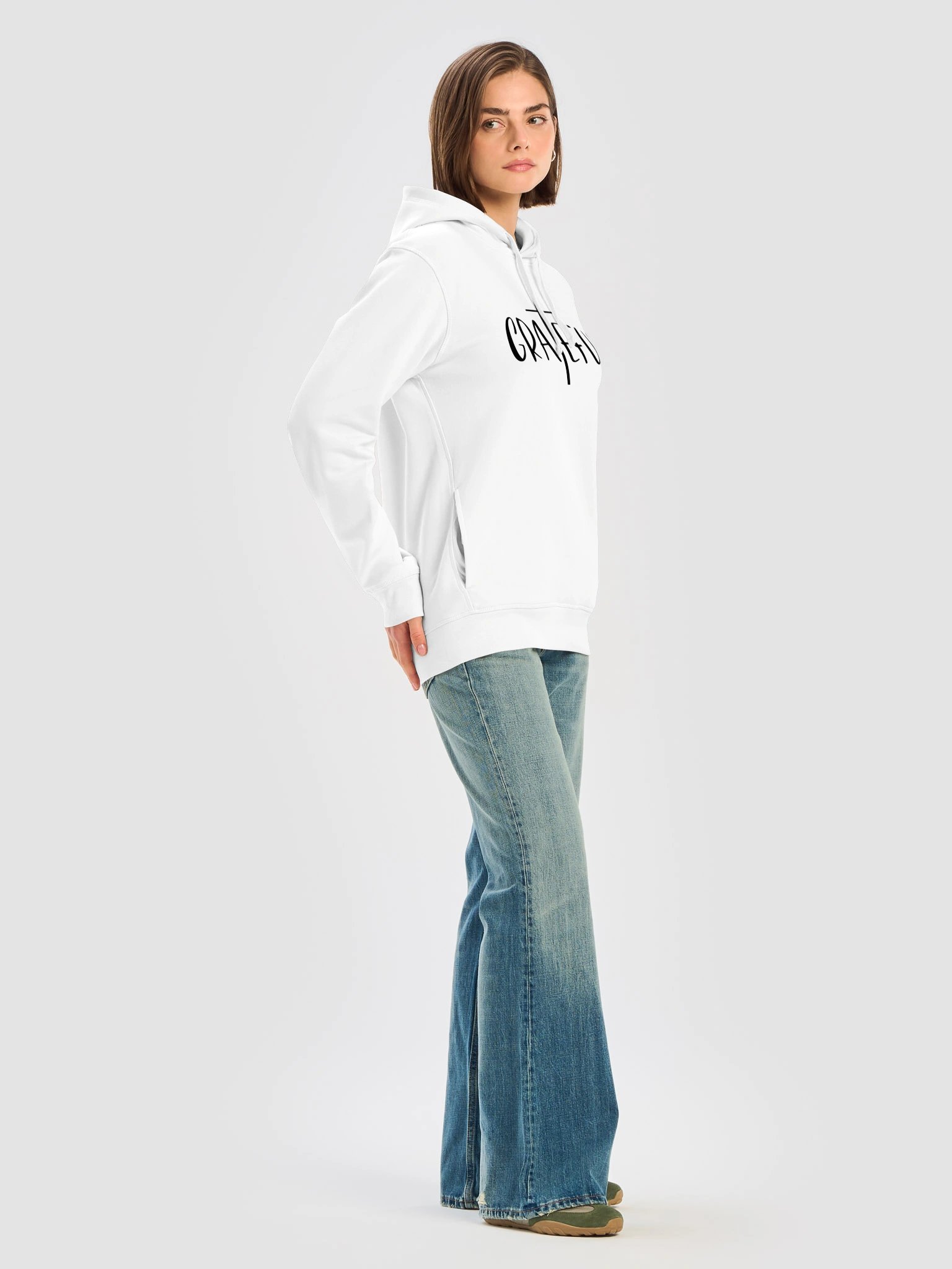 Grateful Cross Typography Organic Side Pocket Hoodie product image (3)