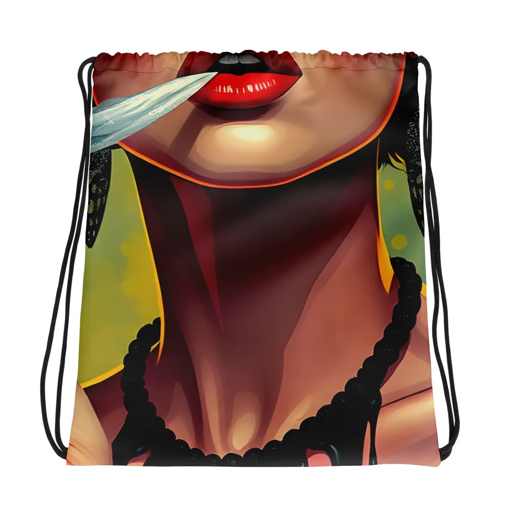 Whispering Feathers Drawstring Bag product image (1)