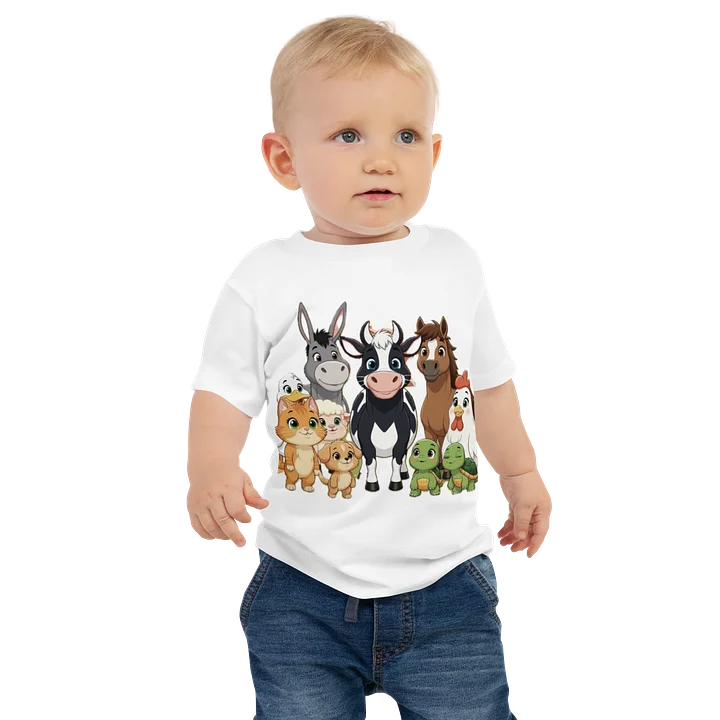 Farm Animals Chicken Cow Kitten Puppy Horse & Donket Toddler T-shirt product image (1)