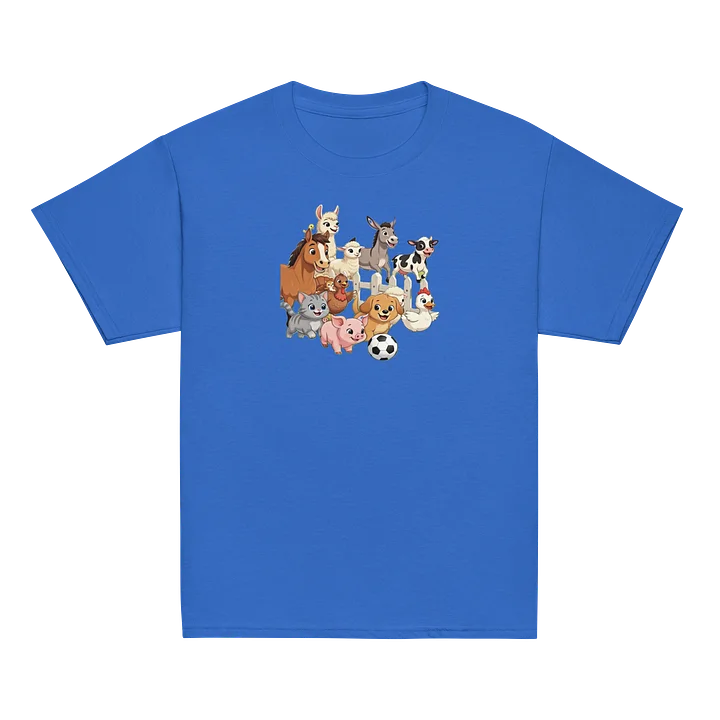 Cartoon Farm Animal Soccer Youth Tee product image (2)