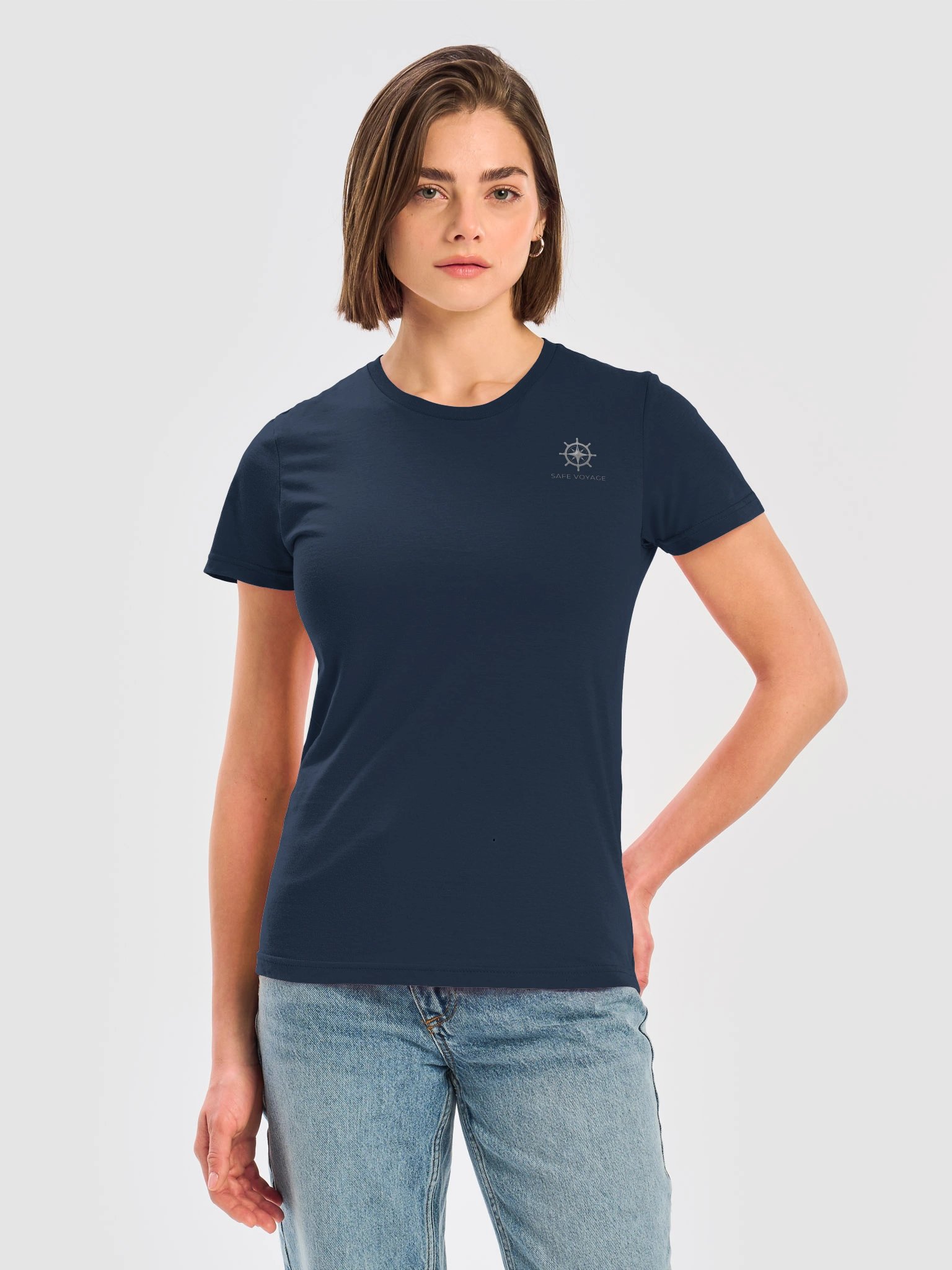 Women's Basic Softstyle T-Shirt Gray logo product image (1)