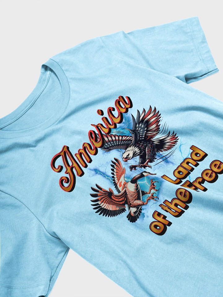 America Land Of The Free Patriotic Freedom Eagle T-Shirt product image (2)