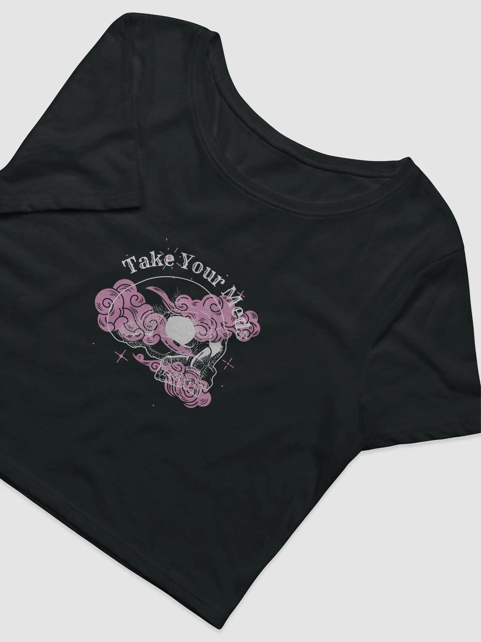 Take Your Meds Cropped Tee (White Design) product image (3)