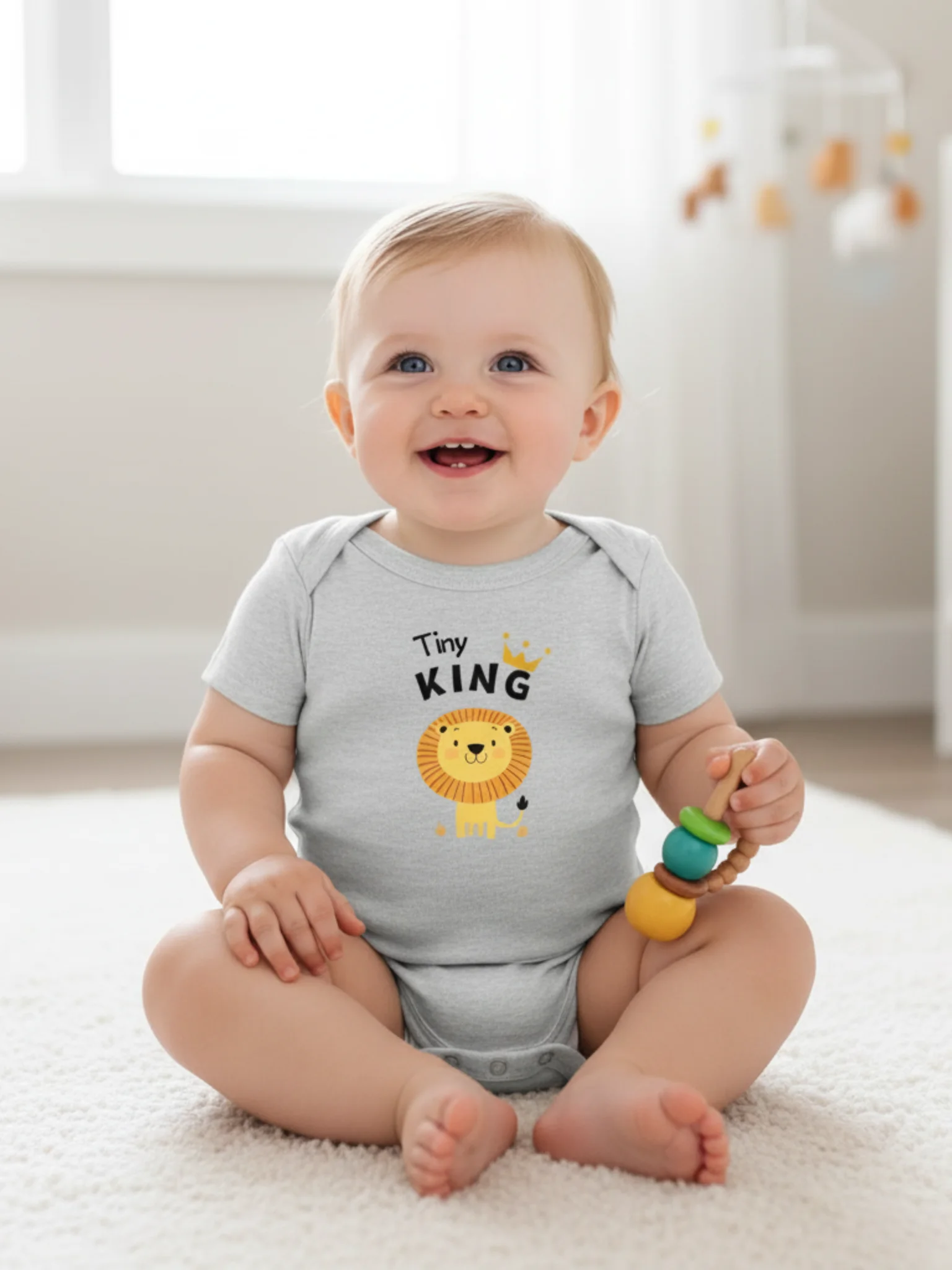 Crown Your Little Prince: The "Tiny King" Lion Onesie product image (9)