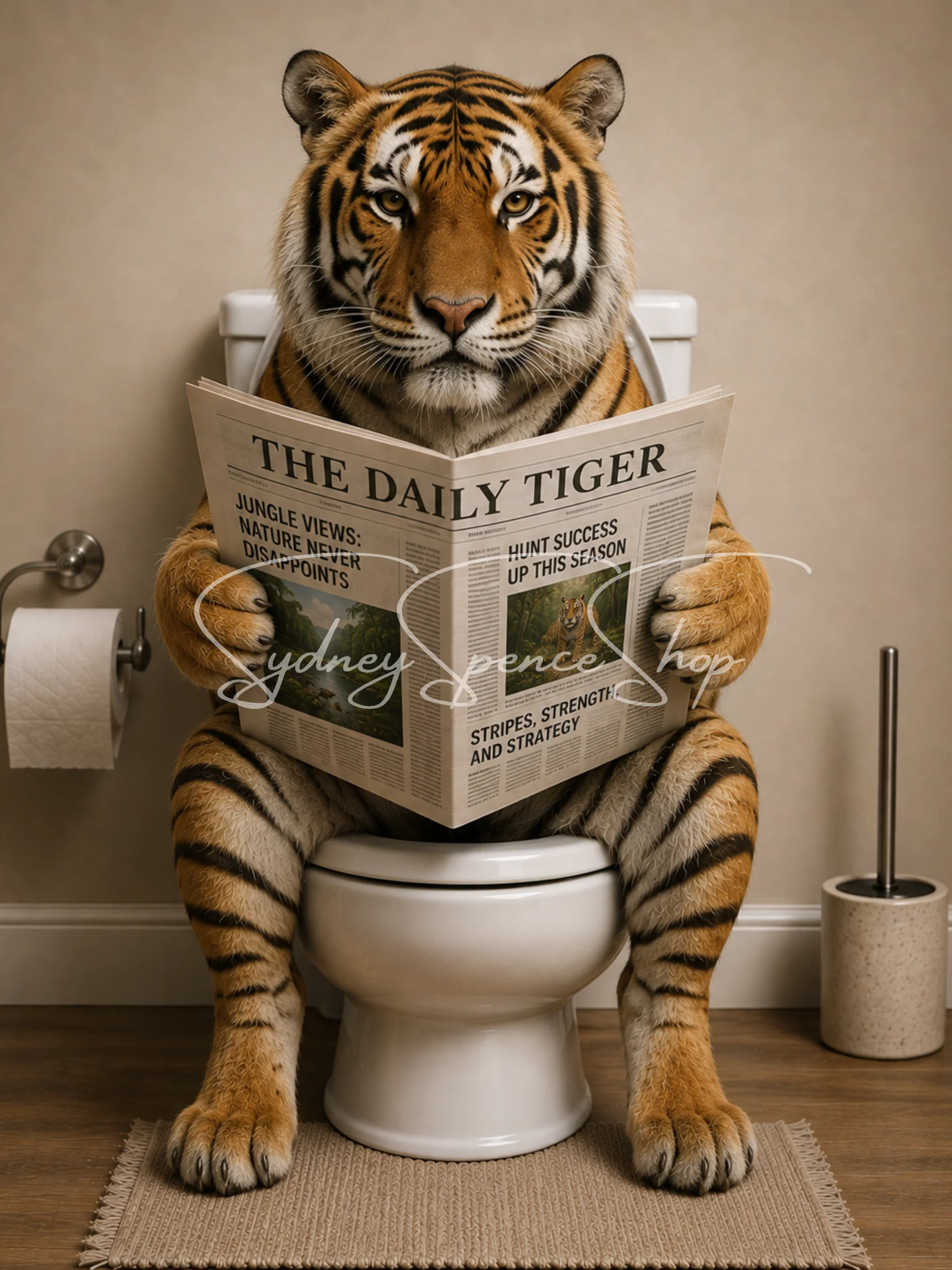 Animals in the Bathroom Poster Graphics Bundle product image (10)