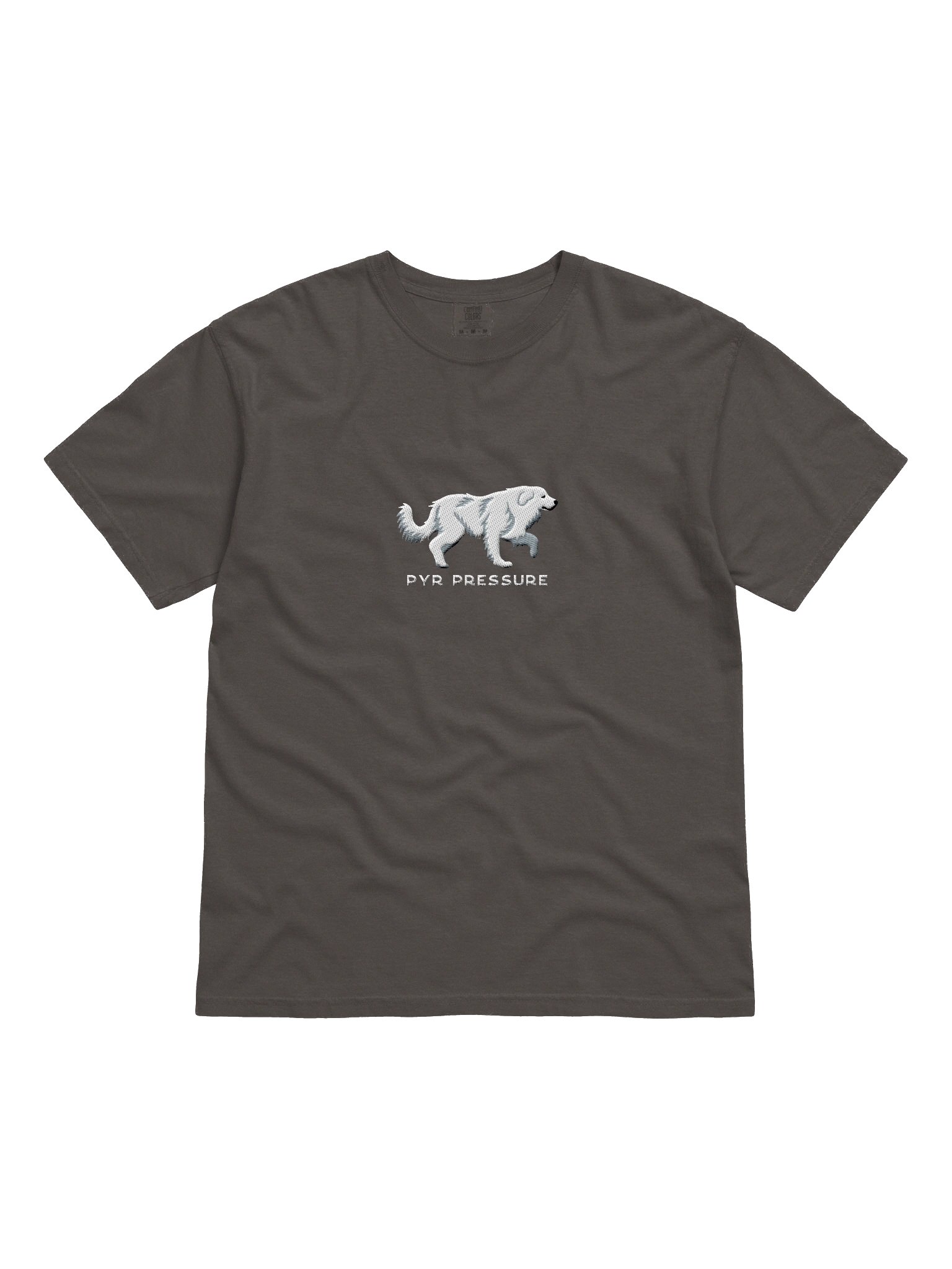 Pyr Pressure T-Shirt(Embroidered) of a Great Pyrenees(White) product image (4)