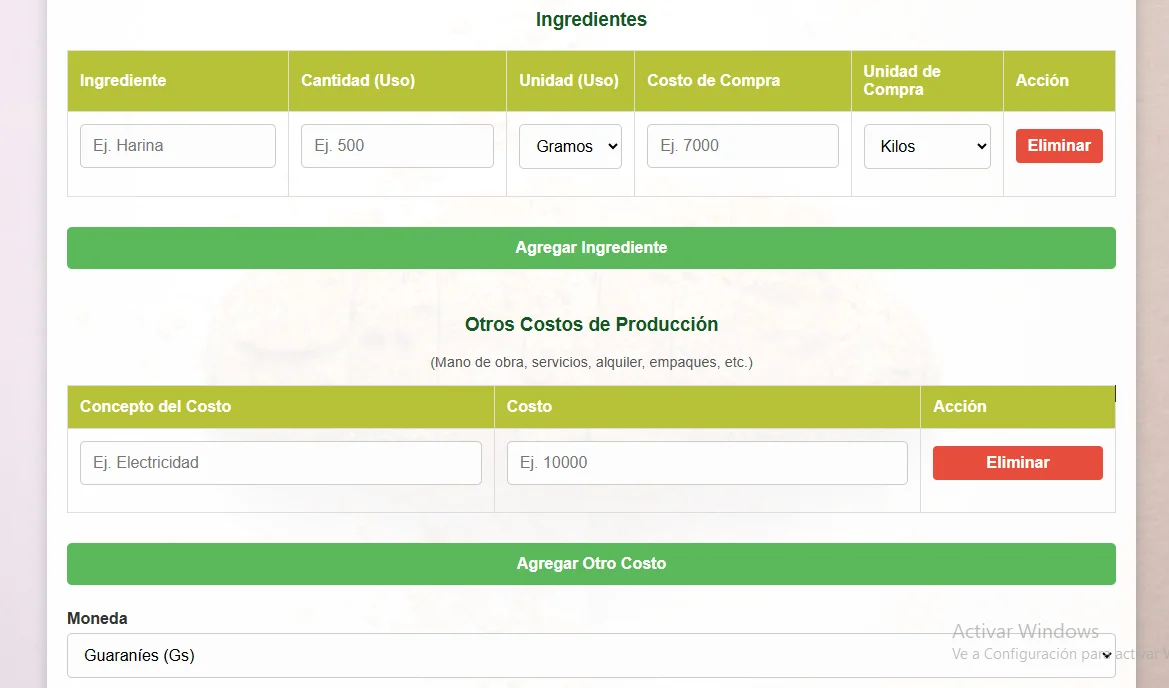 Aplicación para calcular tus costos de producción CalcCostos 4.0 PRO product image (3)