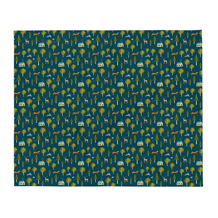 Cozy Cabin and Forest Animals Throw Blanket product image (2)