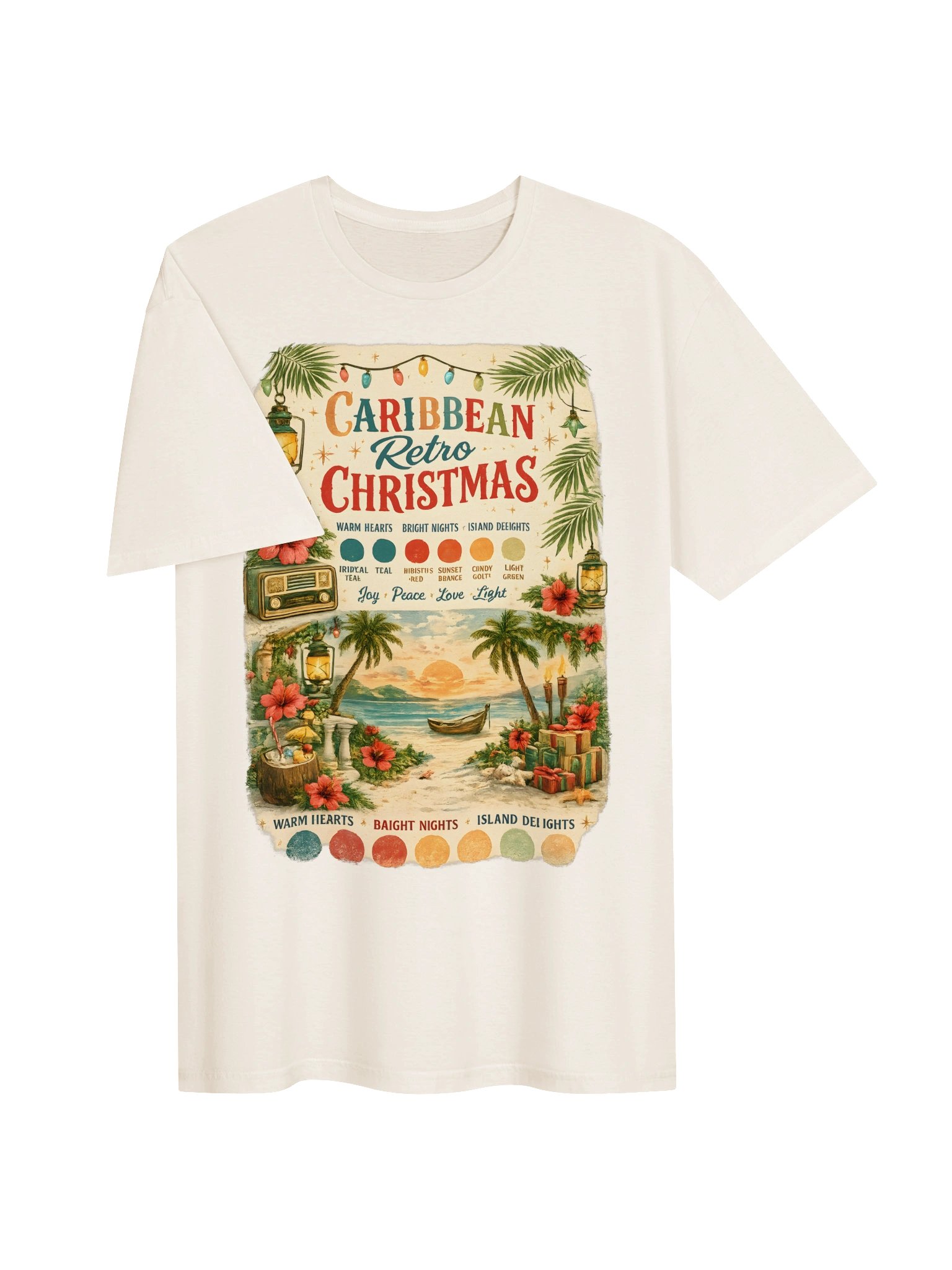 Caribbean Retro Christmas Tee product image (19)