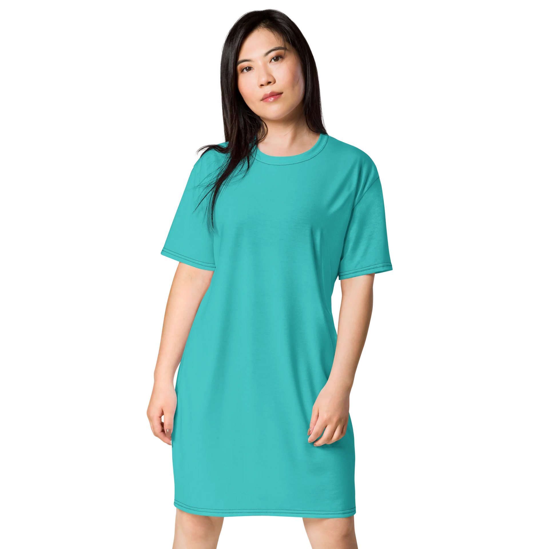 Oversized T-Shirt Dress - Rich Dark Turquoise, Sizes 2XS-6XL product image (1)