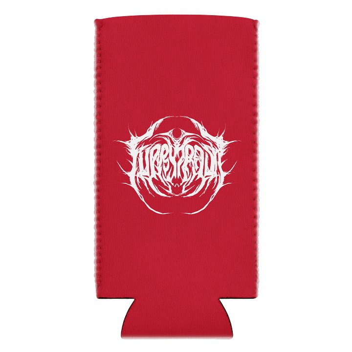 Metal Logo Koozie - White Print on Red product image (1)