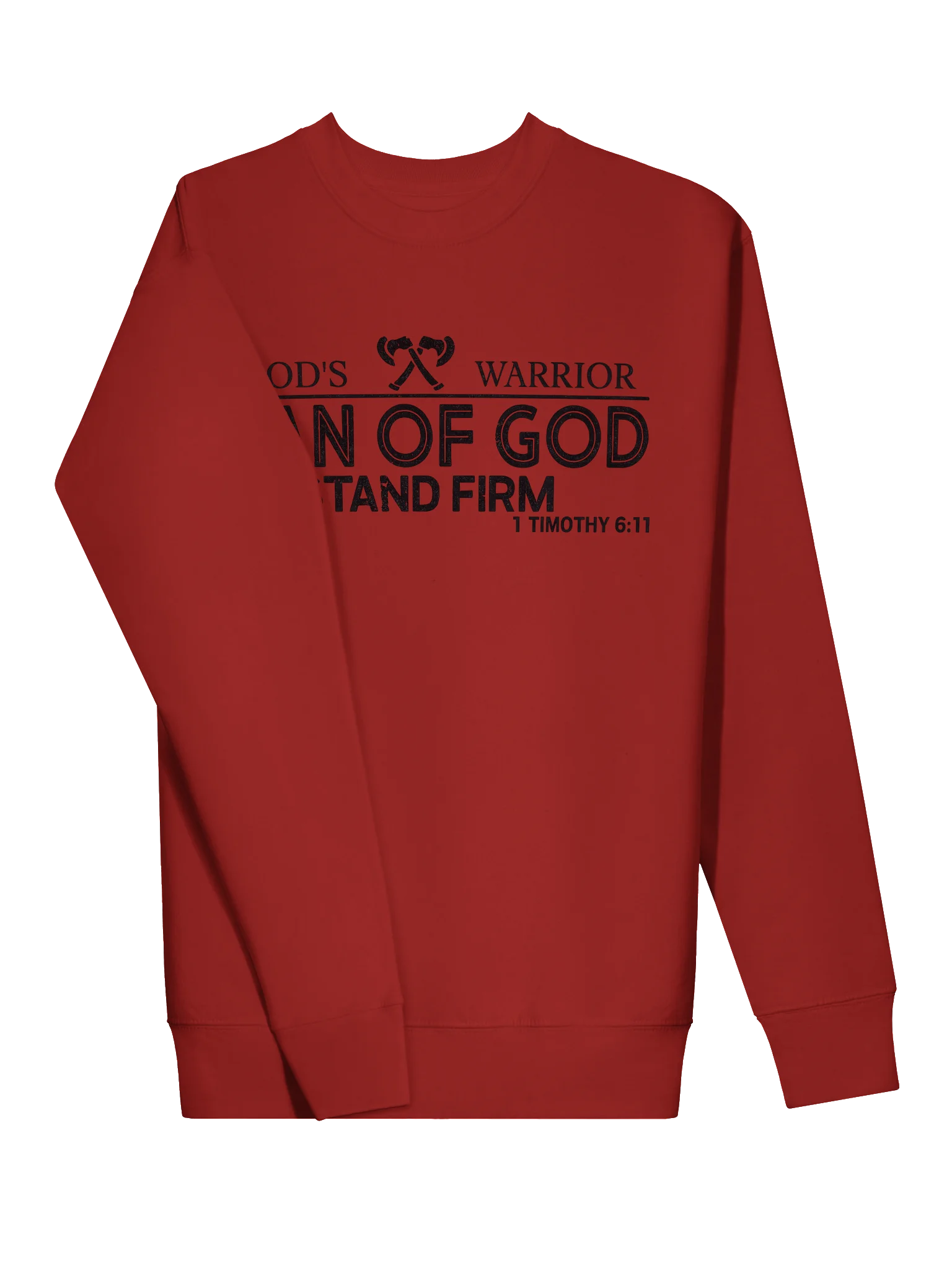 God's Warrior – Man of God | Stand Firm | 1 Timothy 6:11 | Christian Faith Sweatshirt product image (30)