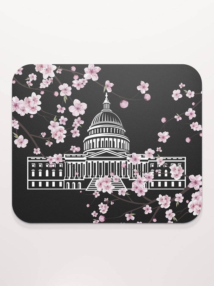 Cherry Blossom Black Mouse Pad product image (2)