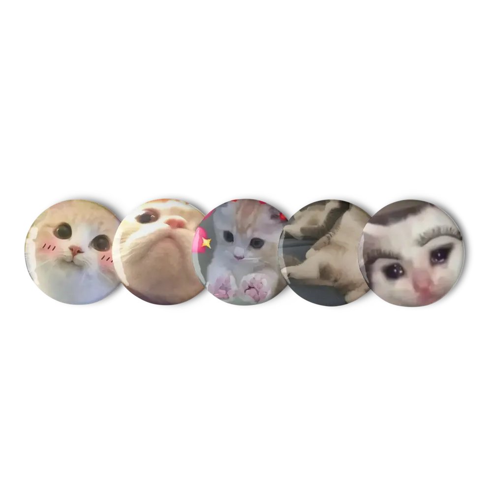 Set of Pin Buttons: Meme Cats 39 product image (1)