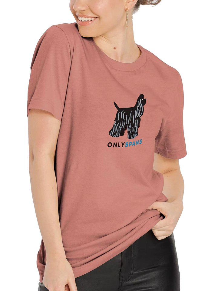 Only Spans T-Shirt(Embroidered) of an American Cocker Spaniel(Black) product image (2)