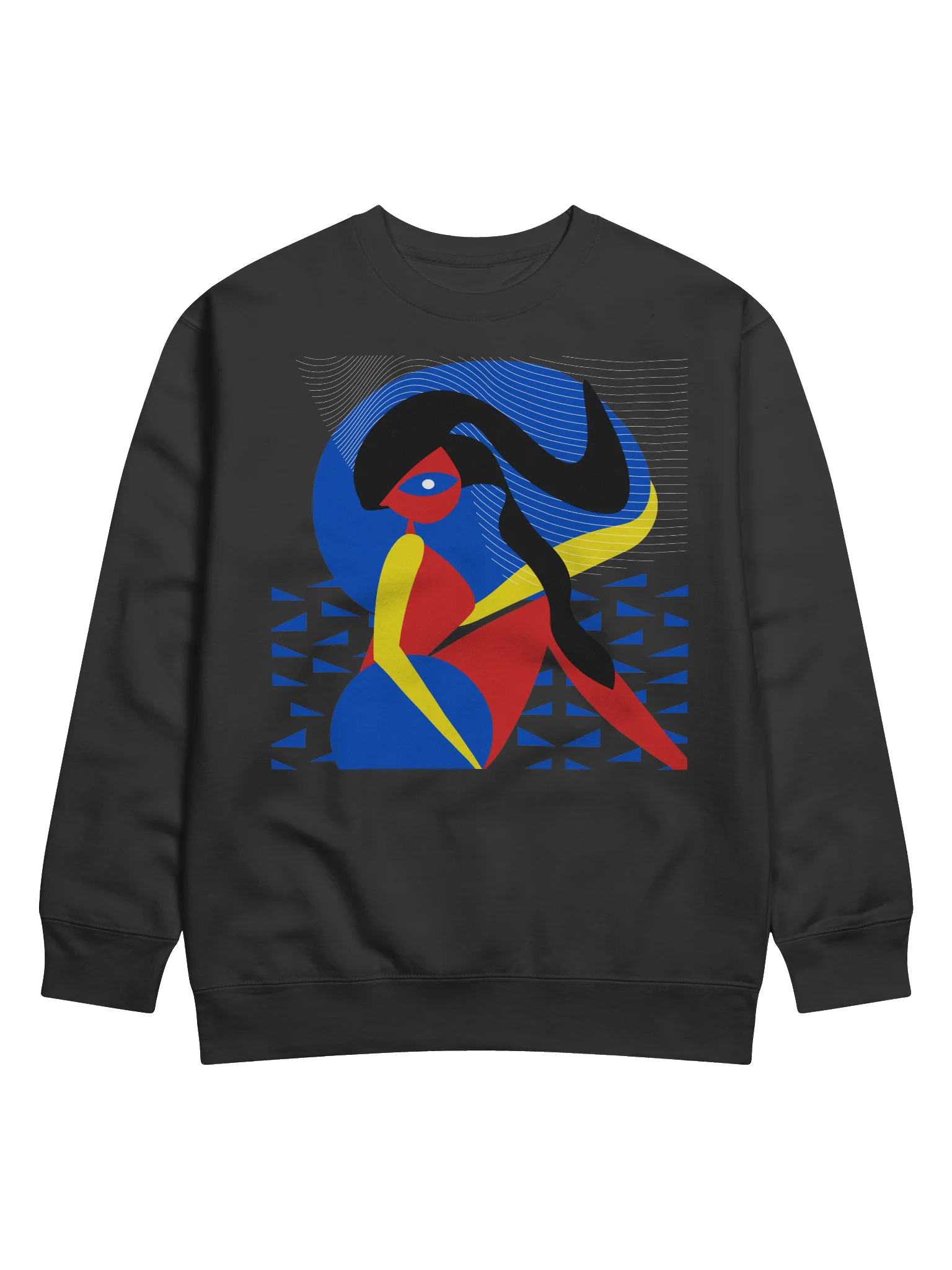 Sweater: Colorful abstract woman bathing in water product image (1)