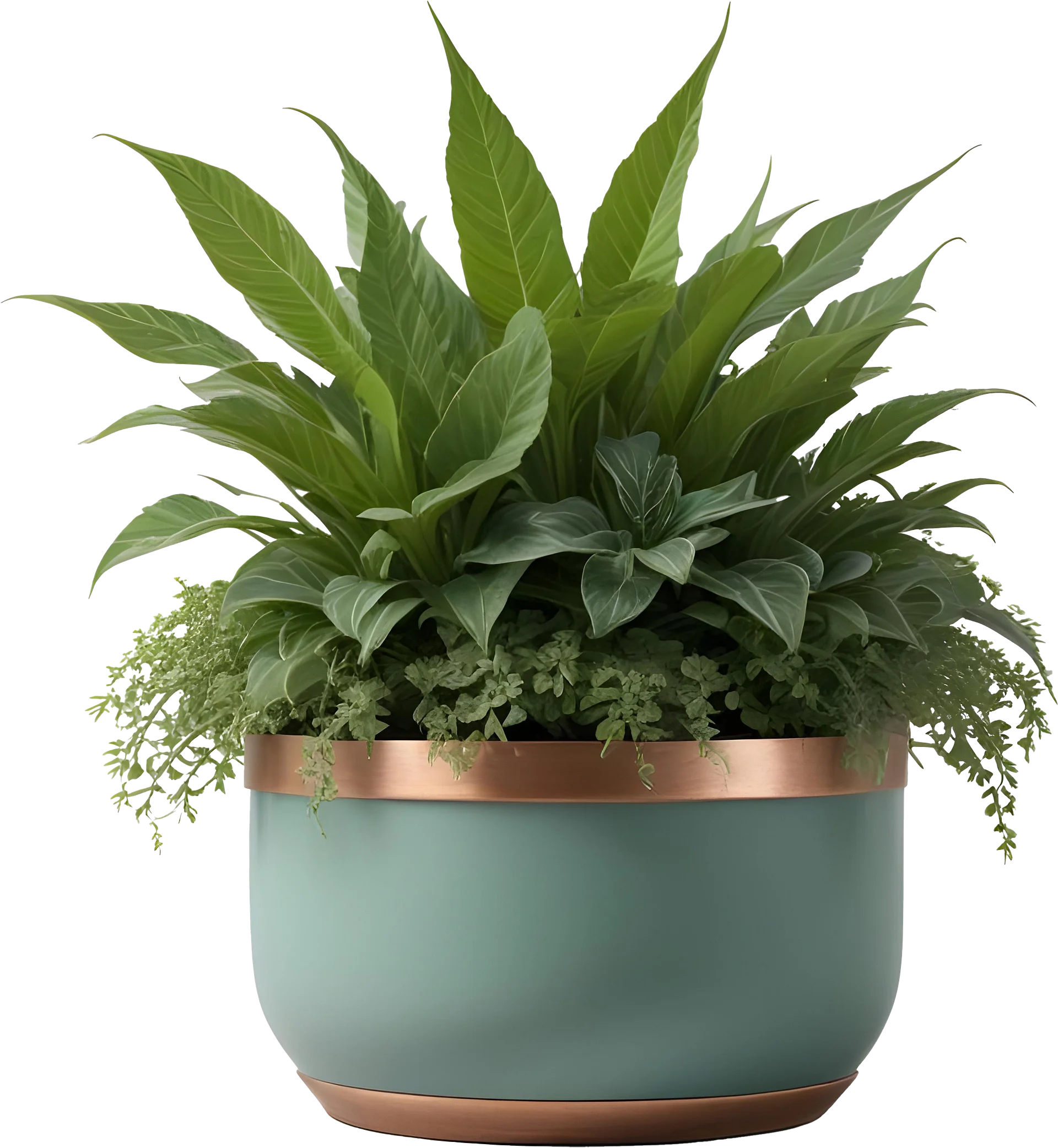 Jade Signature – Modern Matte Planter PNG product image (1)