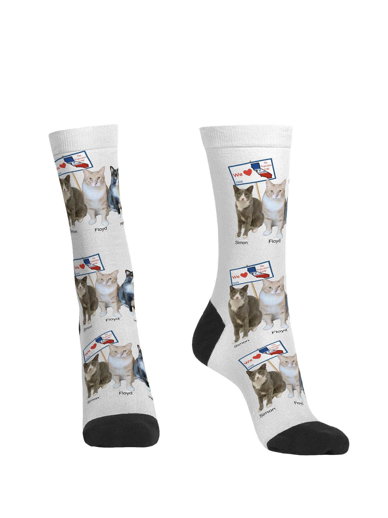 Kitties Heart Prop Lady Socks product image (2)