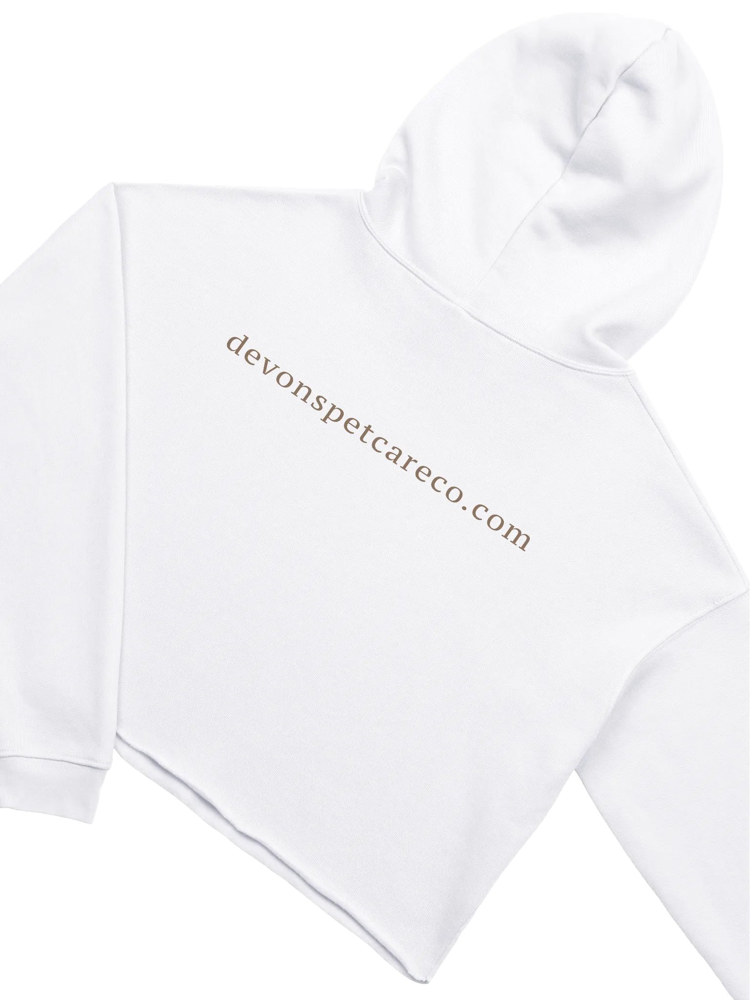 White Logo Crop Hoodie product image (4)