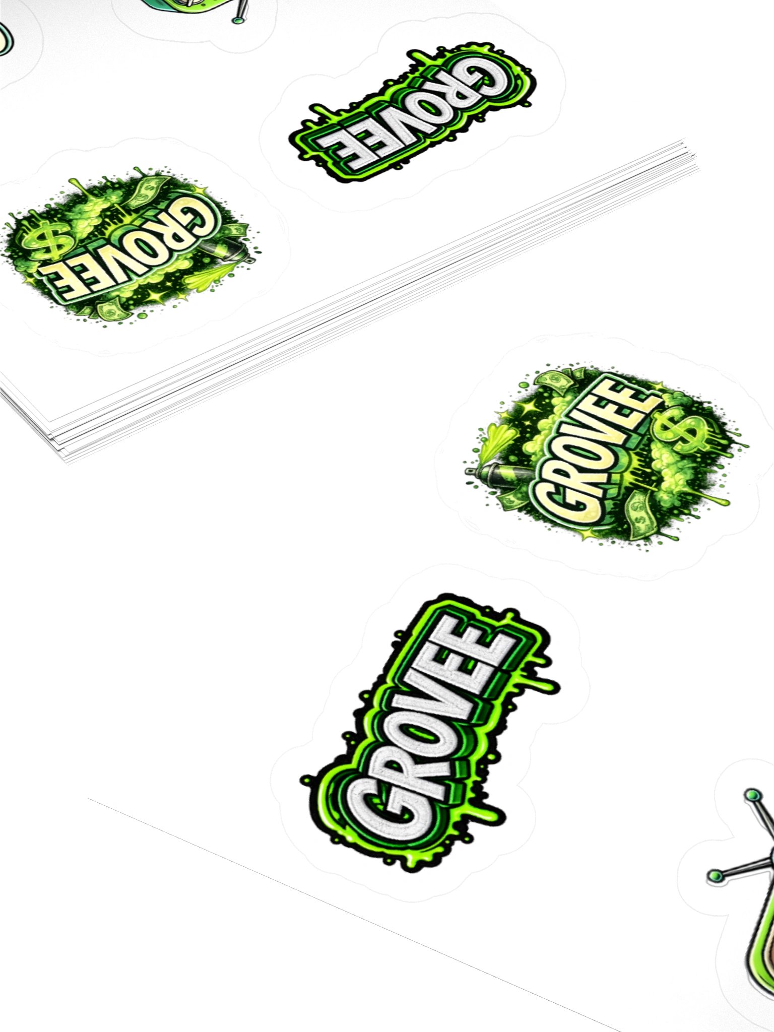 GROVEE Neon Graffiti Kiss Cut Stickers product image (11)