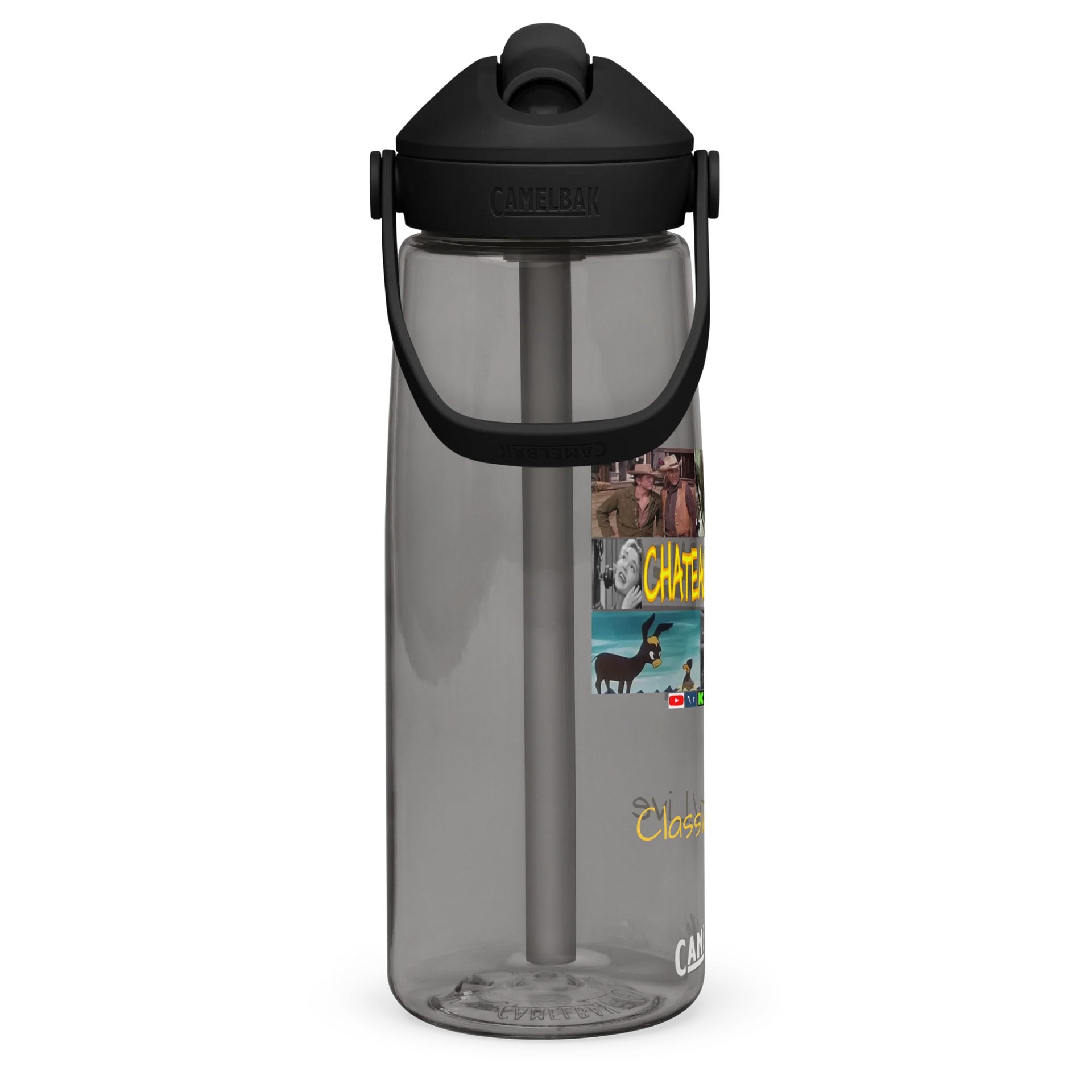 "Turbid" Vintage TV Collage Water Bottle product image (4)