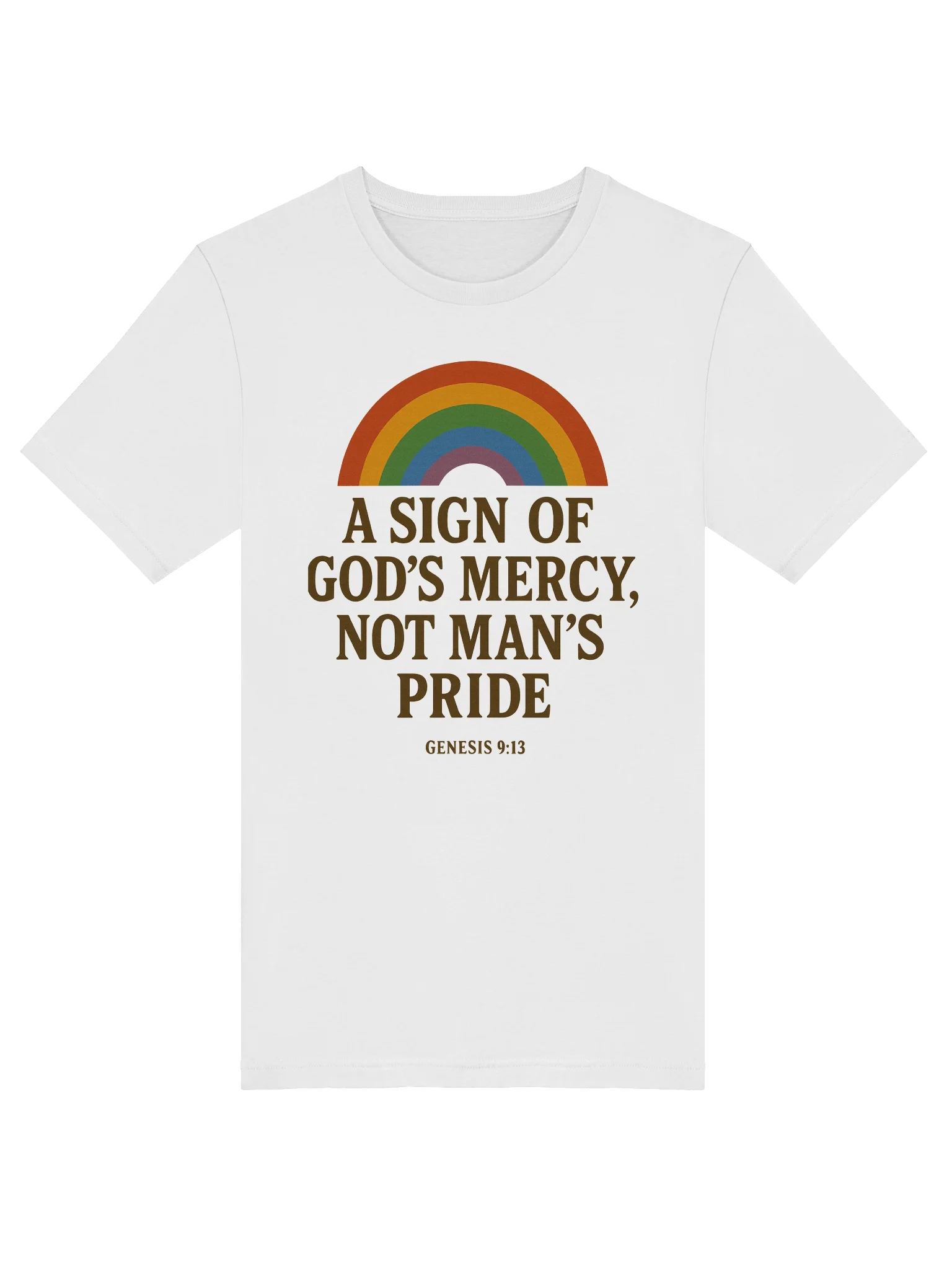 “Reclaim the Rainbow” — A Sign of God’s Mercy, Not Man’s Pride T-Shirt | Gold Standard Collection product image (5)