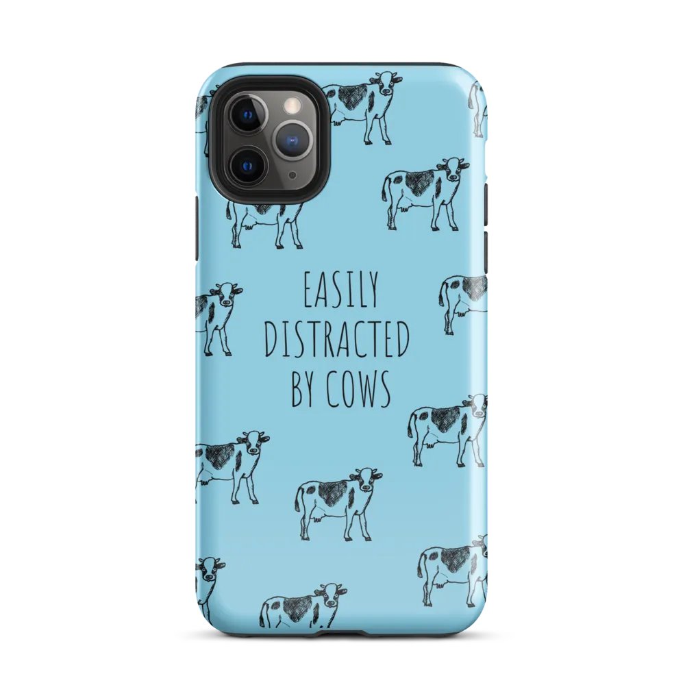 "Easily distracted by cows" blue case for iPhone® product image (1)