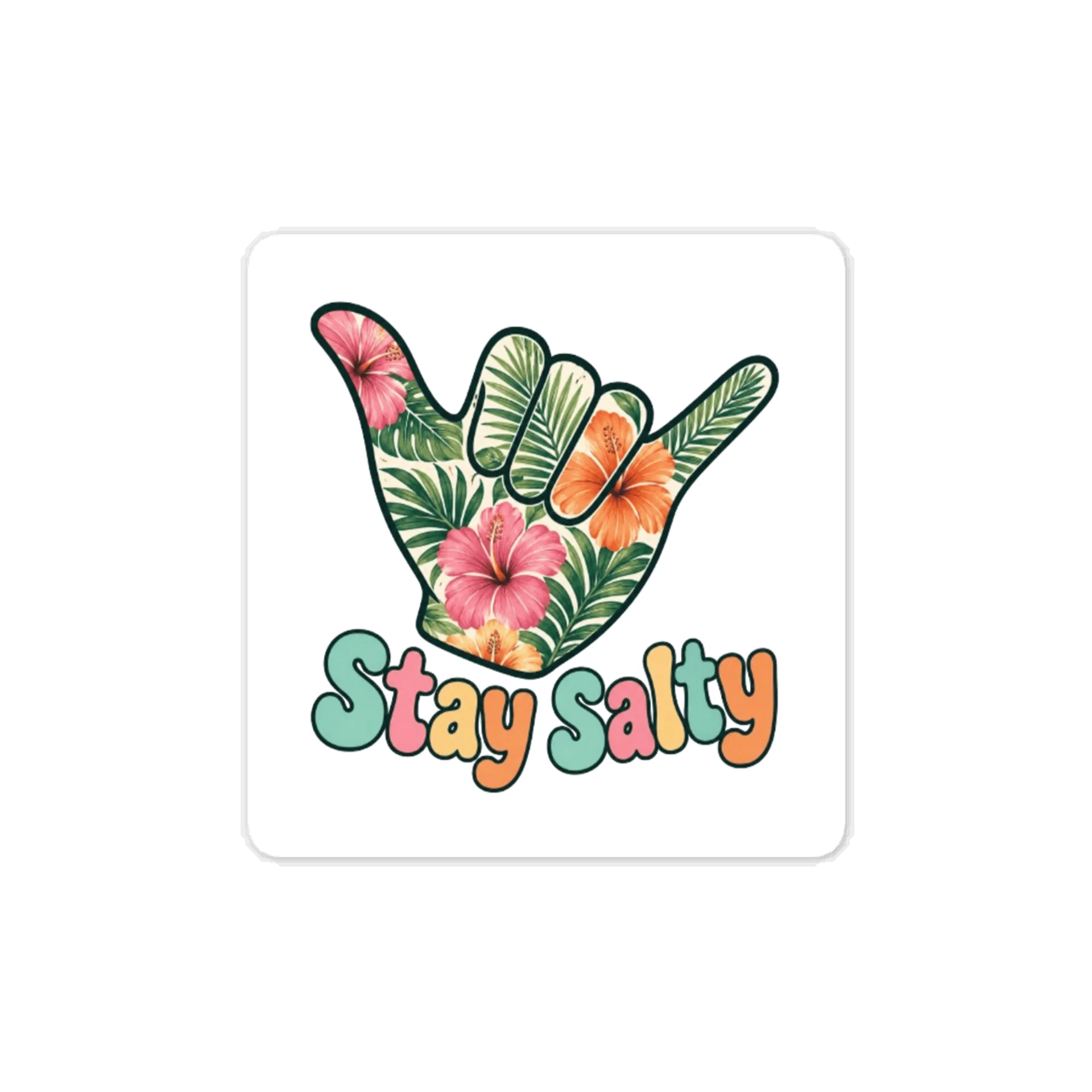 Stay Salty Tropical Shaka Vinyl Decal product image (1)