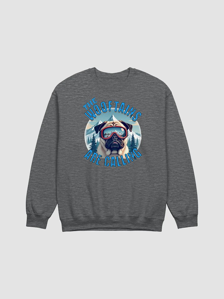 The Wooftains Are Calling Dog Pug Skiing Adventure Crewneck Sweatshirt product image (7)