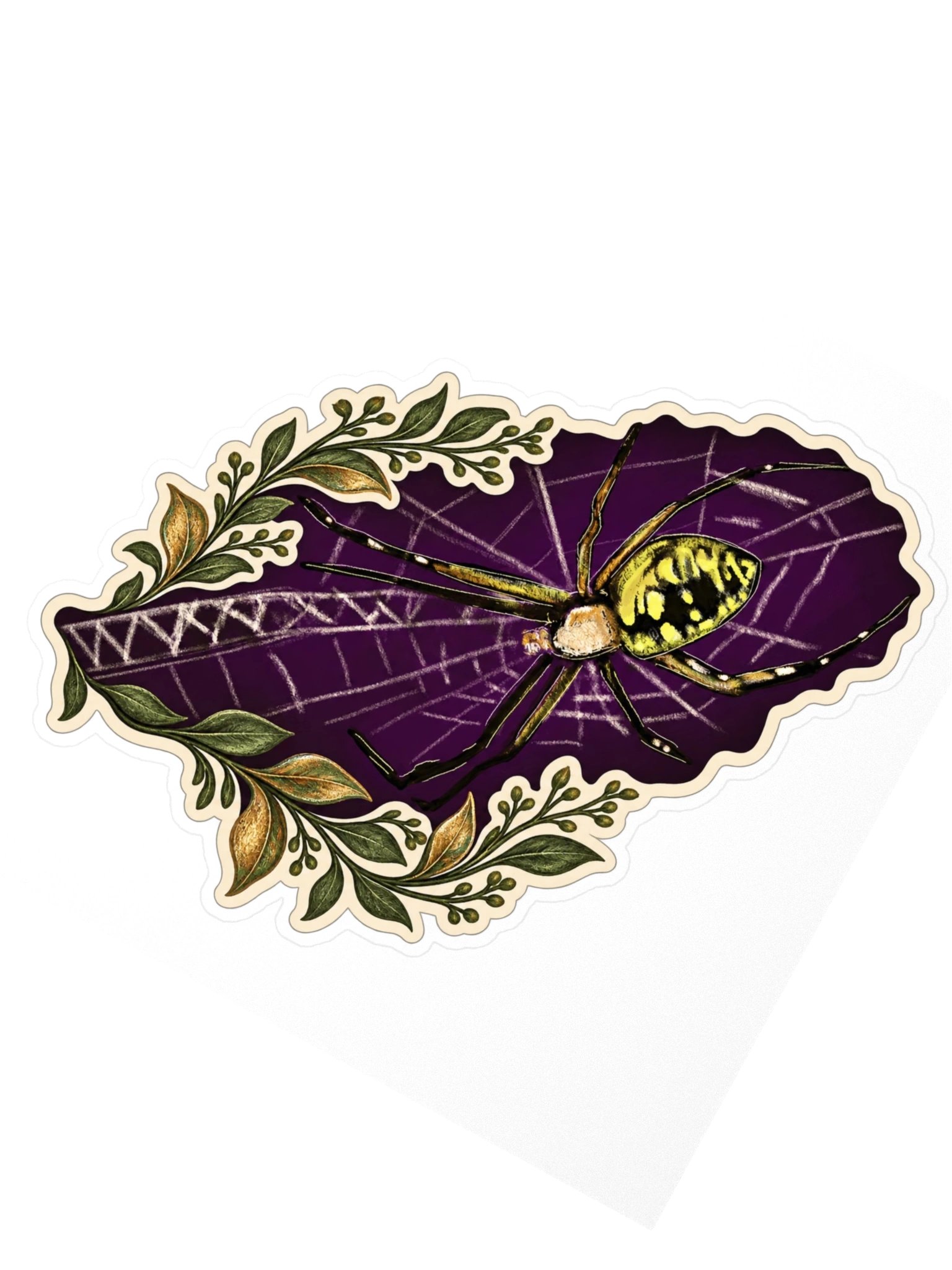 Purple Spider Web Kiss Cut Sticker product image (2)