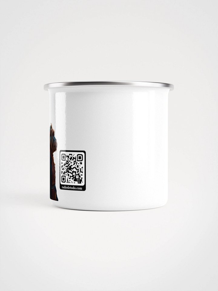 Taza de esmalte con QR radiodetodo.com product image (2)