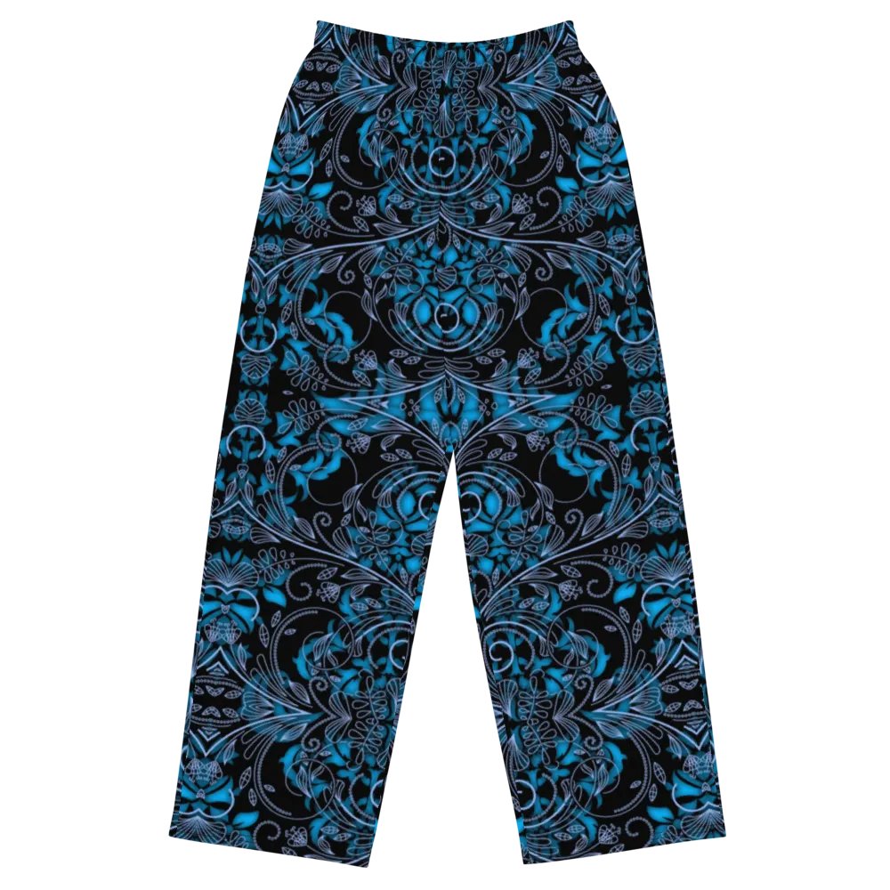 Blue Vines and Lace Wideleg Pants product image (2)