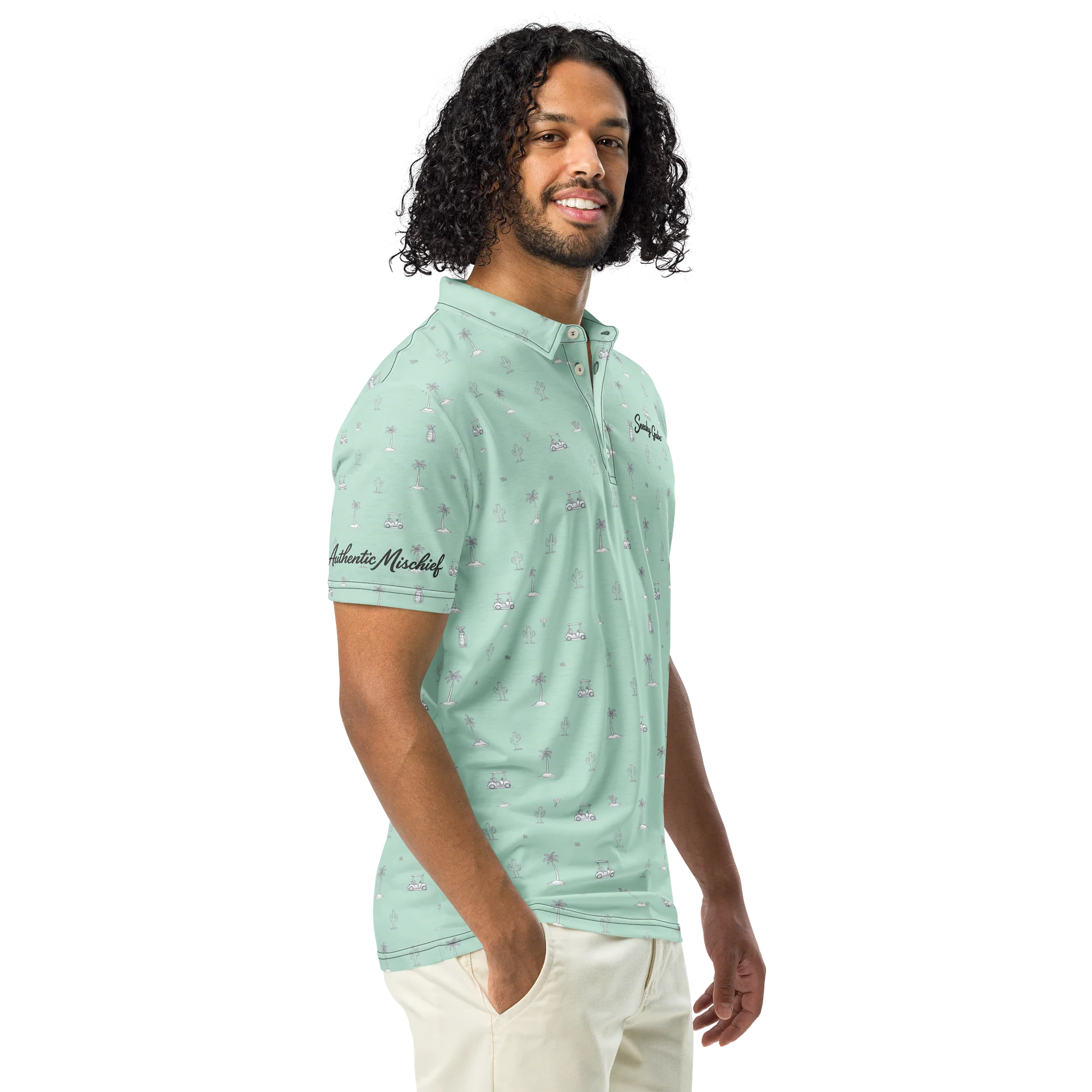 NEW Sneaky Golf™ Minty Fresh Desert Polo product image (2)